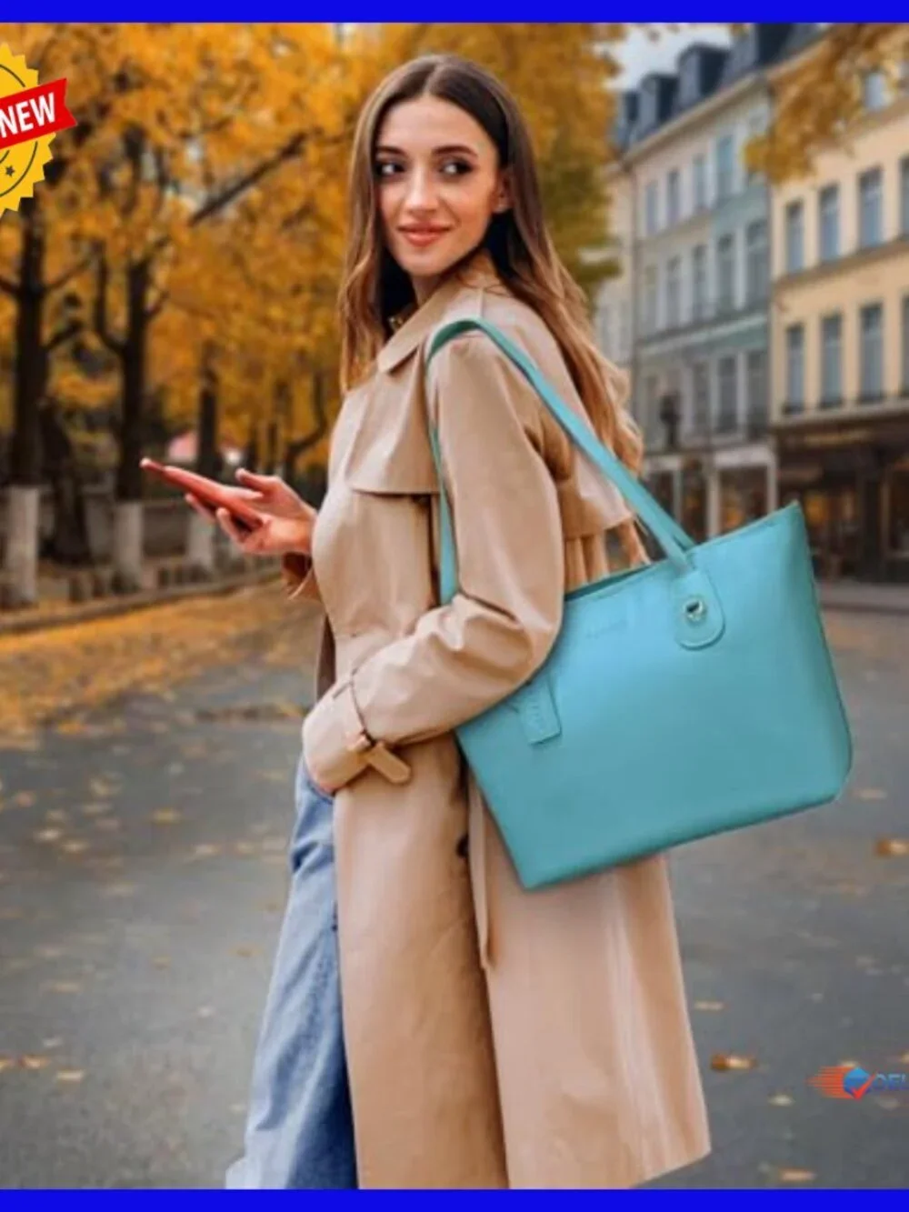 Soft Leather Tote Bag Large Capacity Hobo Shoulder Purse Lightweight